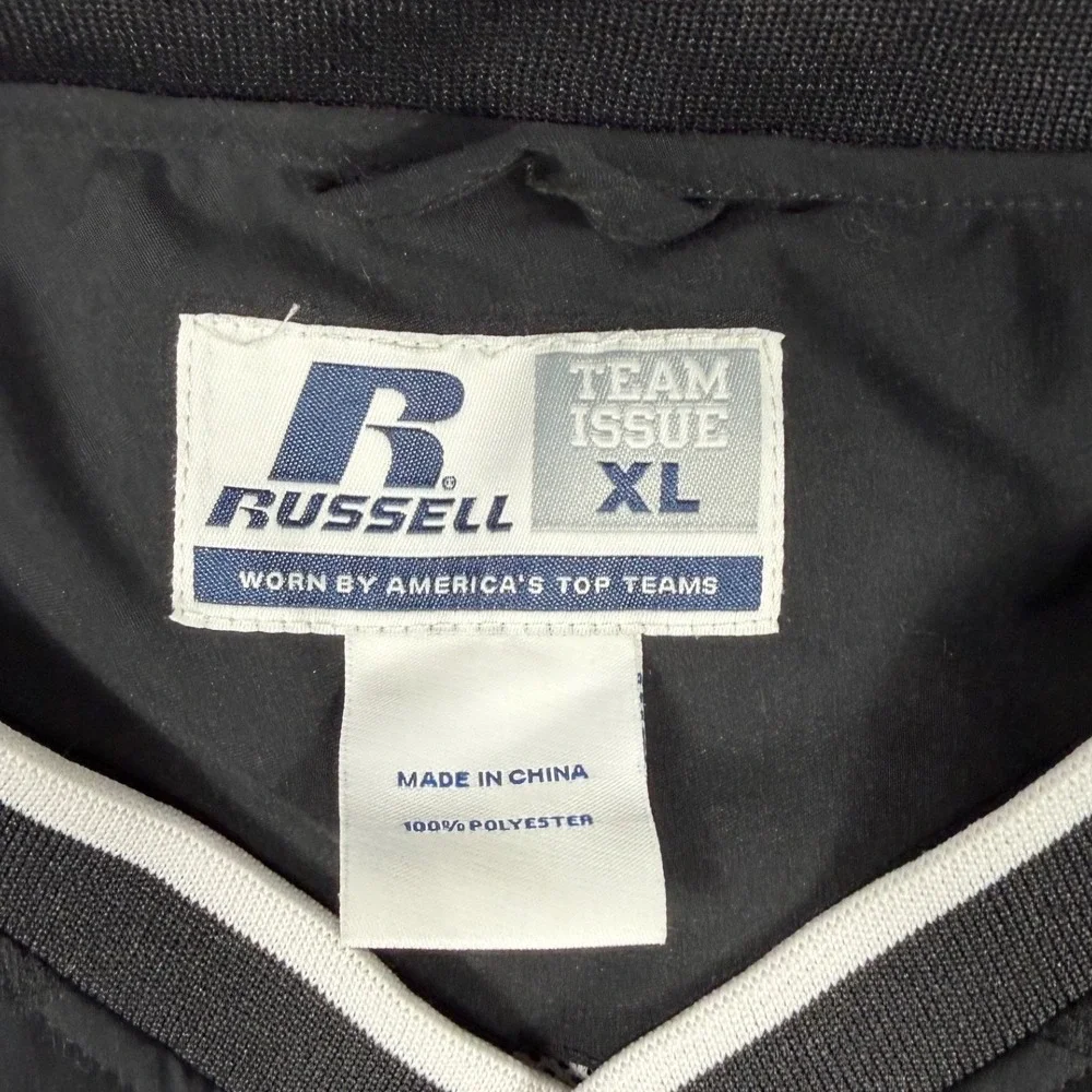 Y2K Russell Marana Basketball‎ Lightweight Pullover Jacket XL Black Team Issue